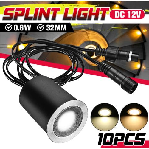 10/16PCS Recessed In-ground LED Deck Lights 0.6W/piece Waterproof Spotlight Landscape Garden Patio Pathway Floors Stair