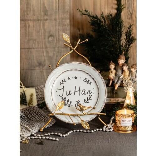 Iron Metal Racket Bracket Book Plate Menu Display Stand Clock Decoration Bracket Storage Decoration Rack