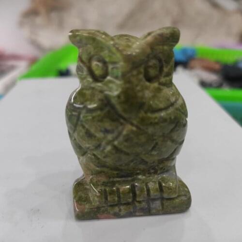 1pcs Natural Crystal Owl Quartz Animals Stone Crafts Small Decoration Home Decor Halloween Decoratio