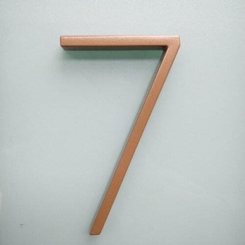 12cm Golden Floating Modern House Number Lacquered Door Home Address Numbers for House Digital Outdoor Sign Plates 5 In. #0-9