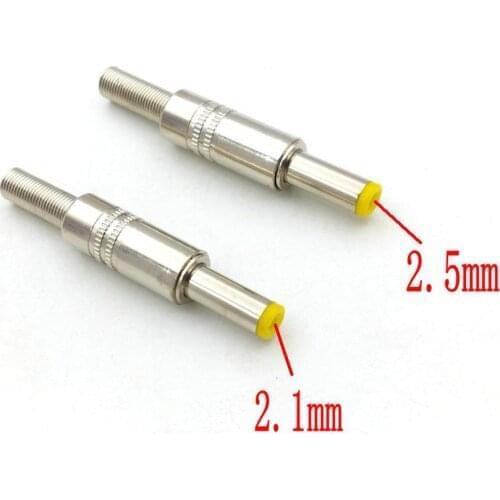 2000pcs lot metal DC 5.5x2.1mm/5.5x2.5mm Power Cable Male Plug Socket for Camera / LED connector