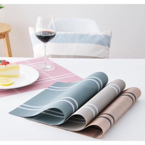 30*45CM PVC Waterproof Placemat Table Mat Heat Insulation Anti-skidding Washable Durable Coaster For Kitchen Dining 4pcs/lot