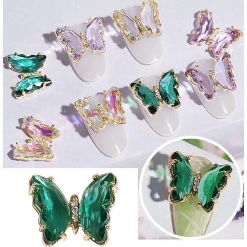 3D Manicure Nail Butterfly Resin Flakes Colorful Crystals Jewelry Crafts