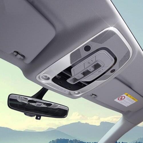 Car Front Reading Lamp Decoration Frame Cover For Audi Q5 A4 B9 2017-2019 Interior Rear Roof Light Trim Stainless Steel Strips