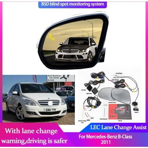 Car Mirror Radar Detector Blind Spot Sensor Assist BSD For Mercedes-Benz B-Class 2011 Microwave Monitoring Change Lane Warning