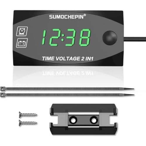 DC 12V LED Digital Display Voltmeter Voltage Panel Meter For Electromobile Motorcycle Car Wholesale