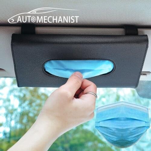 Mask Holder For Car Storage Organizer Portable Buckle Mask Storage Box Case Disposable Organizer Face Masks Holder Car Accessori