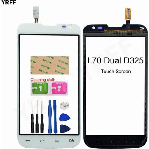 For LG L70 Dual D325 Touch Screen Digitizer Front Glass Panel Sensor Replacement Assembly Parts