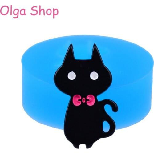 DYL407 17.4mm Kawaii Cat Silicone Mold - Animal Mold Cake Topper, Fondant, Jewelry Making, Chocolate, Cookie Biscuit, Resin Mold