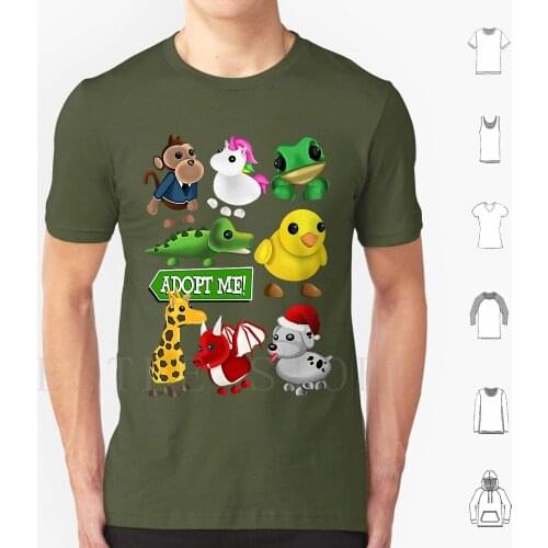 Ado Pt Me , Big Family T Shirt Cotton Men Diy Print Dragon Rbrow Dragon Unicorn Video Games Pet Adoption Unicorn Animals Gaming