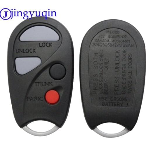Jingyuqin 10p Blank Car Key Shell Styling Cover Case For Nissan Sunny Remote Shell 3+1 Buttons 4 Buttons