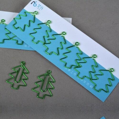 Office supplies christmas tree clip bookmark multicolour paperpaper needle Merry Christmas trees paper clip