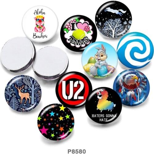 Pattern 12mm/18mm/20mm/25mm/30mm Round Glass Cabochon Flat Back Making Findings P8580