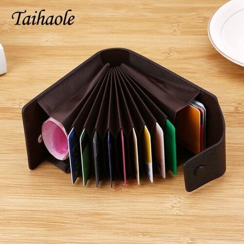 2020 Fashion Brand Hasp Organizer Credit Card Holder PU Leather ID Business Cards Case Pocket Minimalist CardHolder Purse