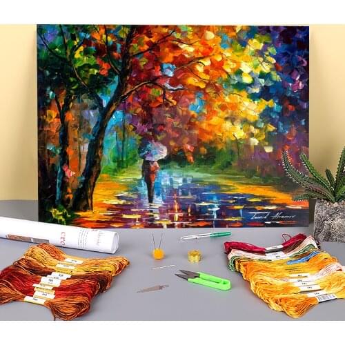 Dedication Love Pre-Printed 11CT Cross-Stitch Set Embroidery DMC Threads Handiwork Painting Handicraft Needlework Package