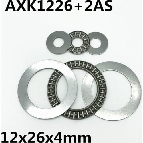 2pcs AXK1226 +2AS Thrust Needle Roller Bearing 12x26x2 mm Thrust Bearing Brand New High quality