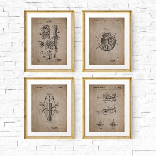 Space Patent Print Outer Space Poster Boys Wall Decor Space Nurse Space Rocket Space Shuttle Space Satellite Art Canvas Painting