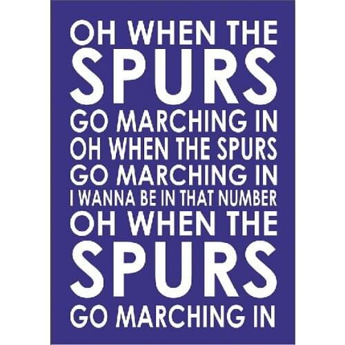 Spurs Retro Metal Sign Football Pub Plaque Vintage Gift Spurs Go Marching In