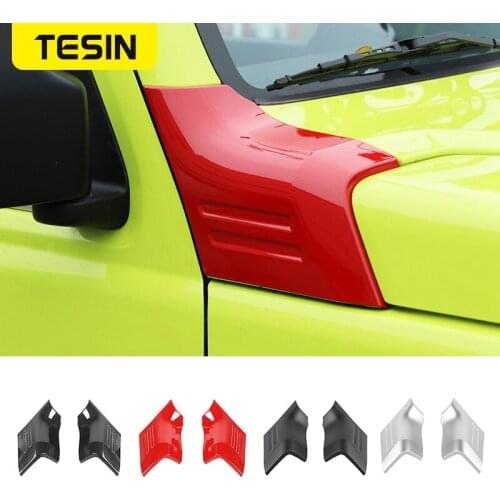 TESIN Car Stickers for Suzuki Jimny JB74 Car Engine Angle Cover Hood Decoration Cover For Suzuki jimny 2019 2020 Accessories
