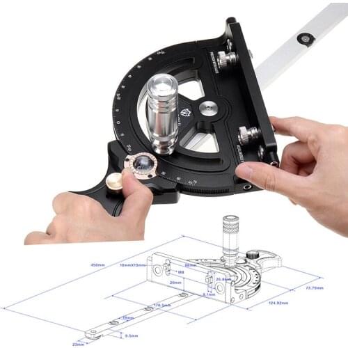 Precision Table Saw Miter Gauge with A Standard Slot Bar Woodworking T Track Miter Angle Ruler