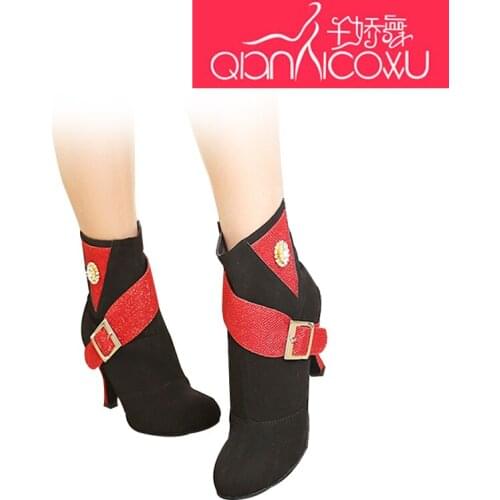 Suede Modern Dance Boots Female Adult Spring And Summer Modern Boots Jazz Dance Shoes Dance Shoes High Heel Soft Bottom 7003