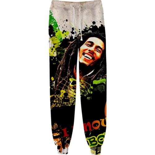 2021 Bob Marley Sweatpants Women Fitness Joggers Spring High Street Anime Trousers 3D Print Pants Sweatpant