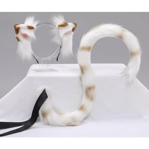 Girl Women Furry Lolita Anime Fox Ear Wolves Beast Ears Hair Hoop Hairbands Cat Milk Cosplay Costume Headwear Birthday Party