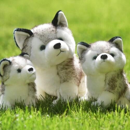 1pcs Cute Husky Plush Toys Kawaii Simulation Husky Cartoon Soft Stuffed Toy Children Toy Plush Husky Stuffed Doll Birthday Gifts