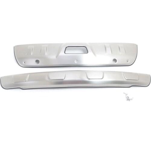 2pcs/set Stainless Steel Car Front Rear Bumpers Protector Skids Plates Fit for Nissan X-TRAIL 2014-2016 Car Styling Accessories