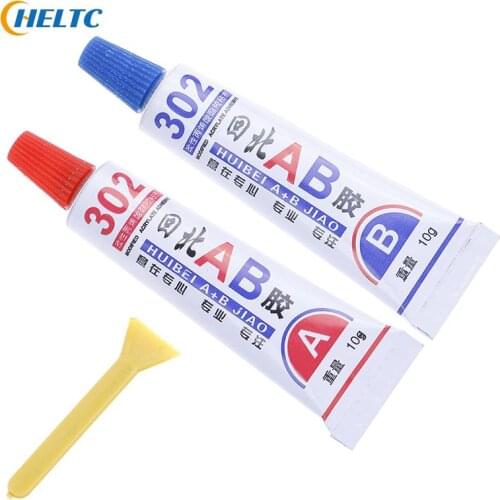 2pcs Liquid AB Glue 302 Metal Wood Fabric Rubber Leather Plastic UV Adhesive Universal Cyanoacrylate Epoxy Glue Strong Super