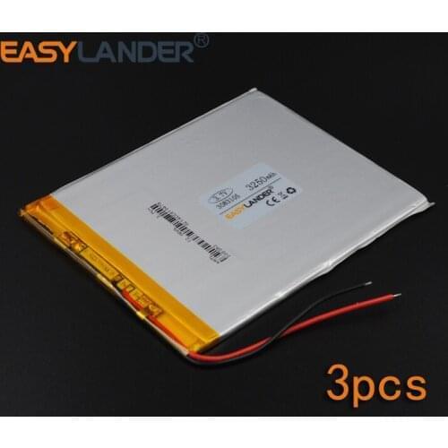 3pcs/Lot 3.7V 3250mAh Rechargeable li Polymer Li-ion Battery For Bluetooth Notebook Tablet PC electronics safety lamp 3083105