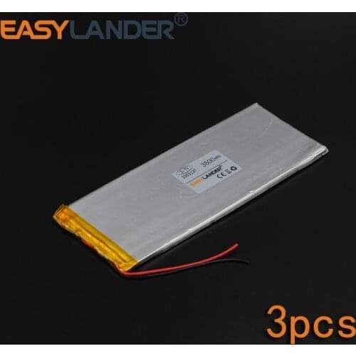 3pcs/Lot3.7V 3500mAh Rechargeable li Polymer Li-ion Battery For Bluetooth Notebook Tablet PC electronics safety lamp 3353137