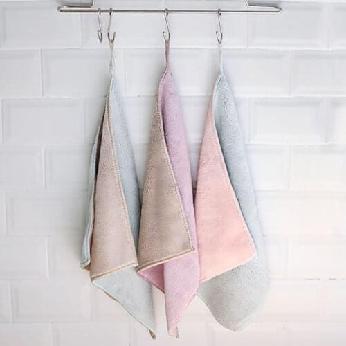 3Pcs Micro Fiber Cloth Clean Double-sided Water-absorbent Dishcloth Kitchen Dish Washing Cloth Rags For Kitchen Not oily