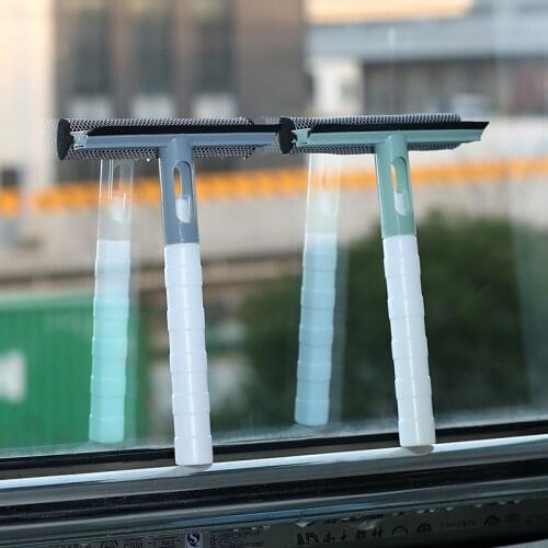 3 in 1 Spray Scrape Wipe Window Squeegee Glass Cleaner Window Wiper Scraper Shower Squeegee Household Cleaning Tool