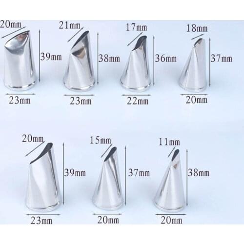 7Pcs Cream Icing Piping Cake Decorating Nozzle Fondant Decorating Tools Stainless Steel Rose Nozzles Pastry Accessories