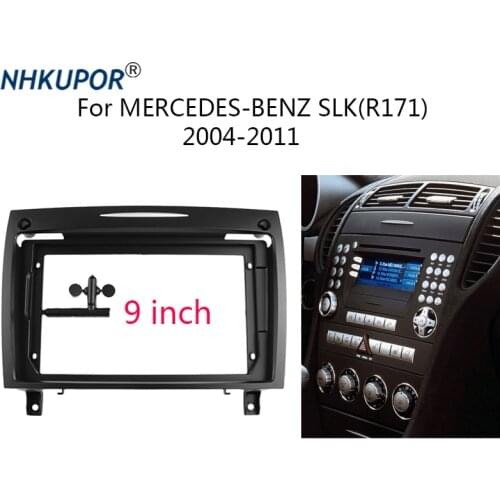 9 inch 2 Din Car Radio Frame Kit For MERCEDES-BENZ SLK(R171) 2004-2011 Auto Stereo Head Unit Dash Panel Frame Kit