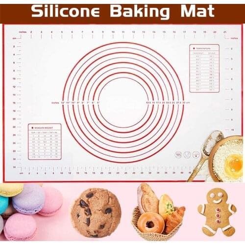 Non Stick Silicone Baking Mats Reusable Pastry Mat Baking Sheet Large Rolling Dough Mat Baking Tray Liner for Kitchen Baking