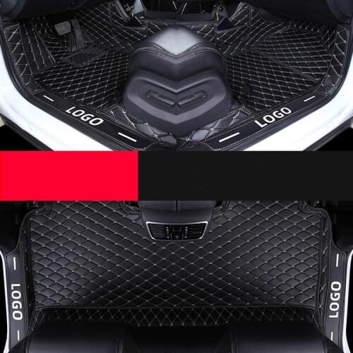 Custom Car Floor Mats for Ford Fiesta Focus Ecosport Escape Explorer Mondeo Everest Kuga Wire Loop Leather Carpets Waterproof