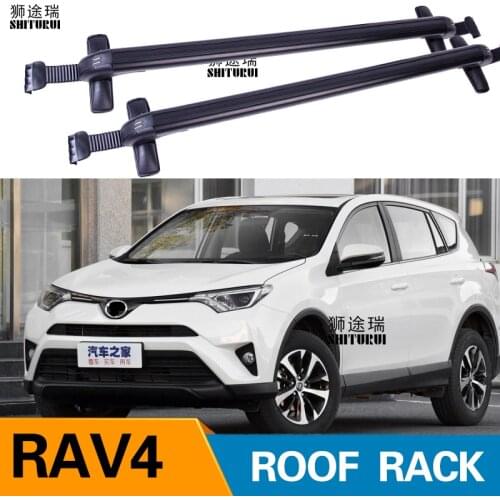 2Pcs Roof bars For TOYOTA rav4 SUV 2016+ Without railing Crew Aluminum Alloy Side Bars Cross Rails Roof Rack Luggage