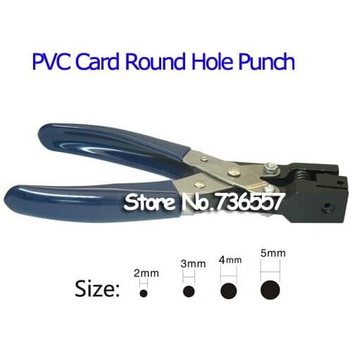 Free shipping pvc card and paper round hole punch puncher slot punch,hole size: 2 3 4 5 6 mm