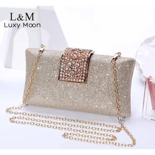 Women Evening Clutch Bag Sequin Diamond Wedding Shoulder Bag Dinner Party Purses And Handbags New Small Bridal Sac Femme X314H