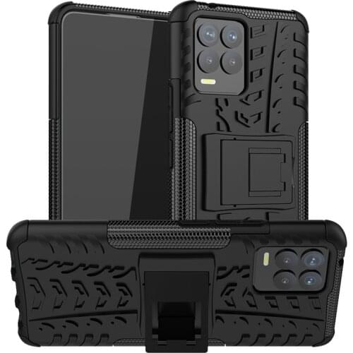 For Realme 8 Pro Case For Realme 8 Pro Cover Shockproof Anti-Fall Armor PC Silicone Protective Phone Bumper For Realme 8 Pro