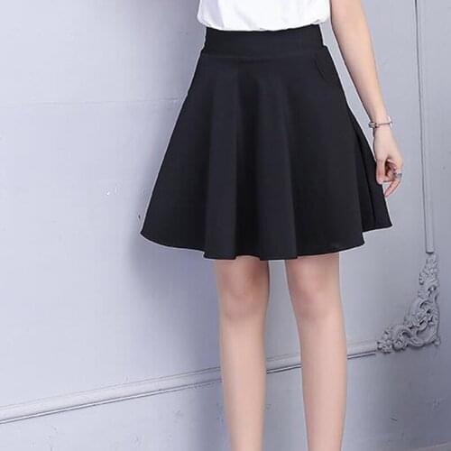 Black Shorts Skirt Women 2020 Fashion Solid Color Pocket High Waist A-line Sun School Mini Skirt Female