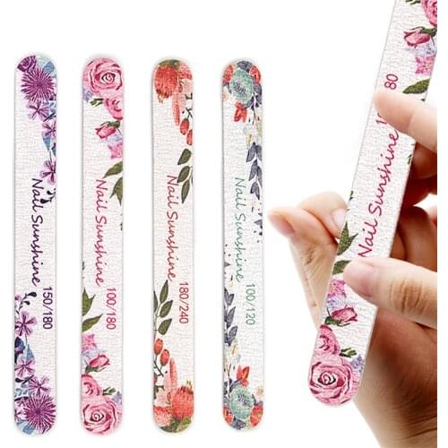 CHNRMJL 50Pcs Pro Wooden Nail Art Nail File Buffer Double-Side 100/240 Washable Nail Buffer Blocks Nails Pedicure Manicure Tools