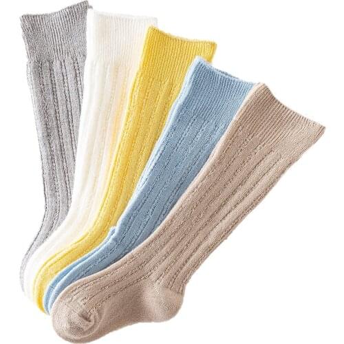 1-2Years New Toddler Baby Girl Knee Stockings Hosiery Leg Warm Cotton Breathable Baby Infant Knit Over Thigh Cotton Stockings