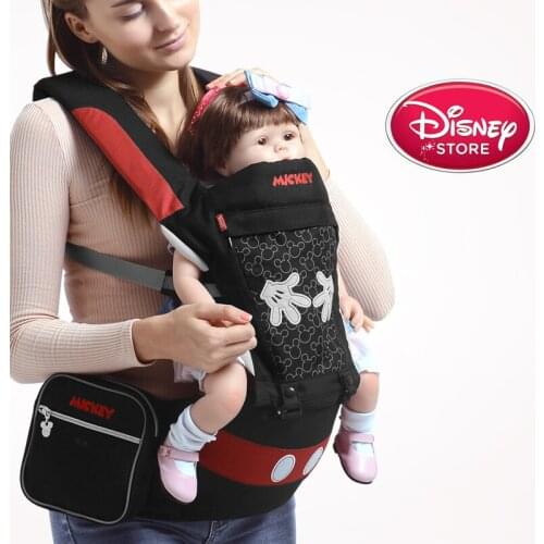 Disney Cartoon Multifunctional Front Facing Stool Baby Carrier Infant Baby Sling Backpack Mickey Breathable Toddler Detachable