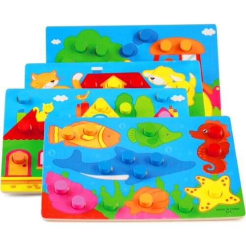 Color Cognition Board Montessori Educational Toys For Children Wooden Toy Jigsaw Kids Early Learning Color Match Game