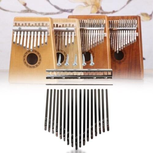 17 Keys Kalimba DIY Set Thumb Piano Keys Bridge Sleeper Shrapnel Lettering Keyboard Musical Instrument Replacement Parts