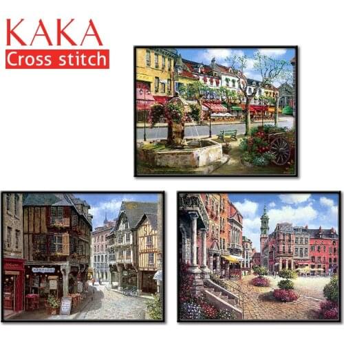 Cross stitch kits,Embroidery needlework sets with printed pattern,11CT-canvas for Home Decor Painting,Landscape Full NCKS038