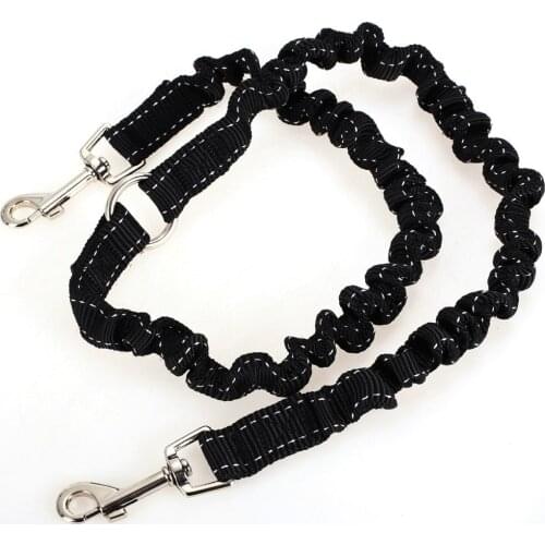 Nylon Strong Dog Leash For Large Dogs Pet Lead Training Walking Running Leads Rope High Elastic Double-Headed Traction Leashes